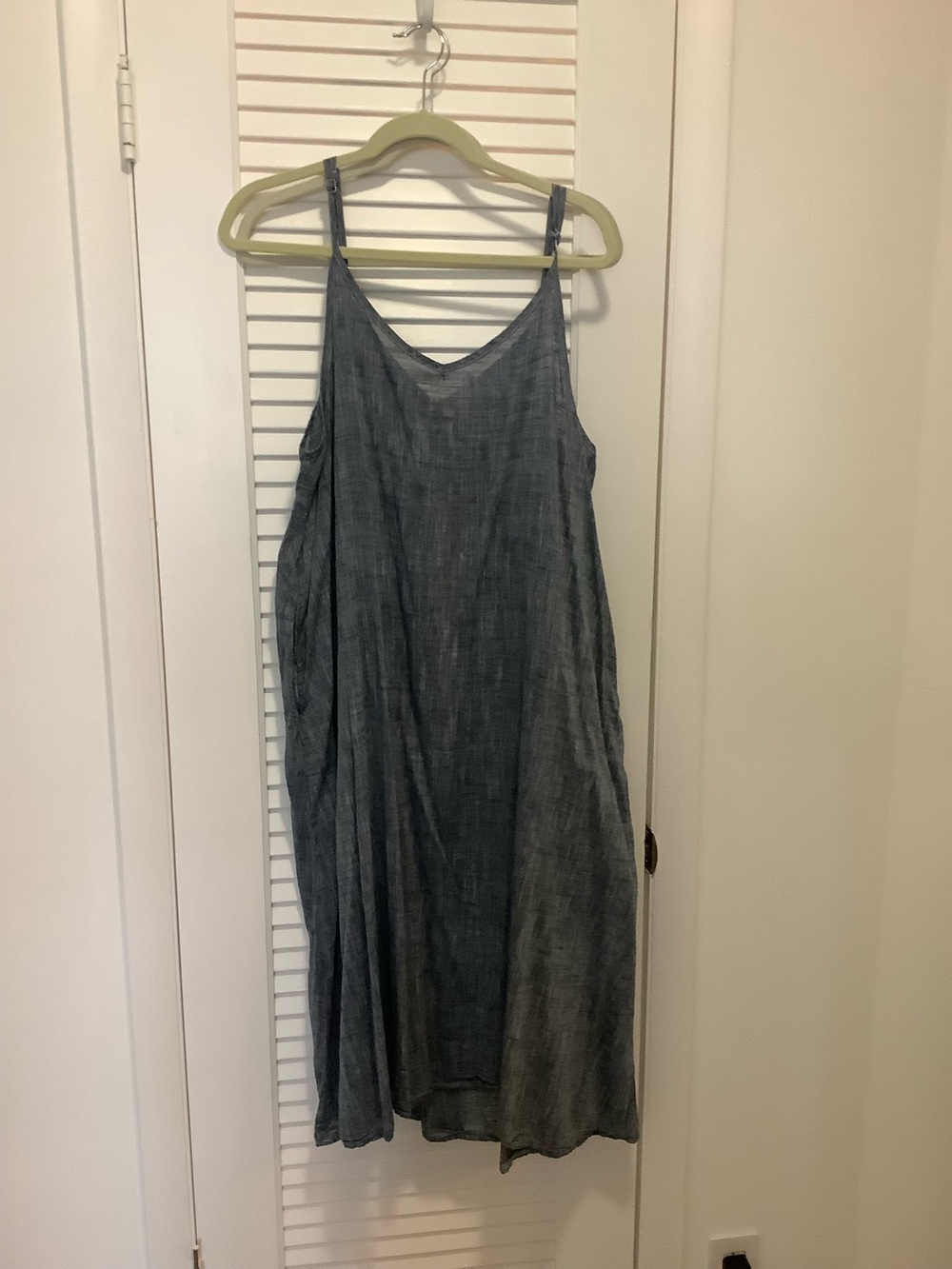 CP Shades Linen Denim Blue Slip Dres